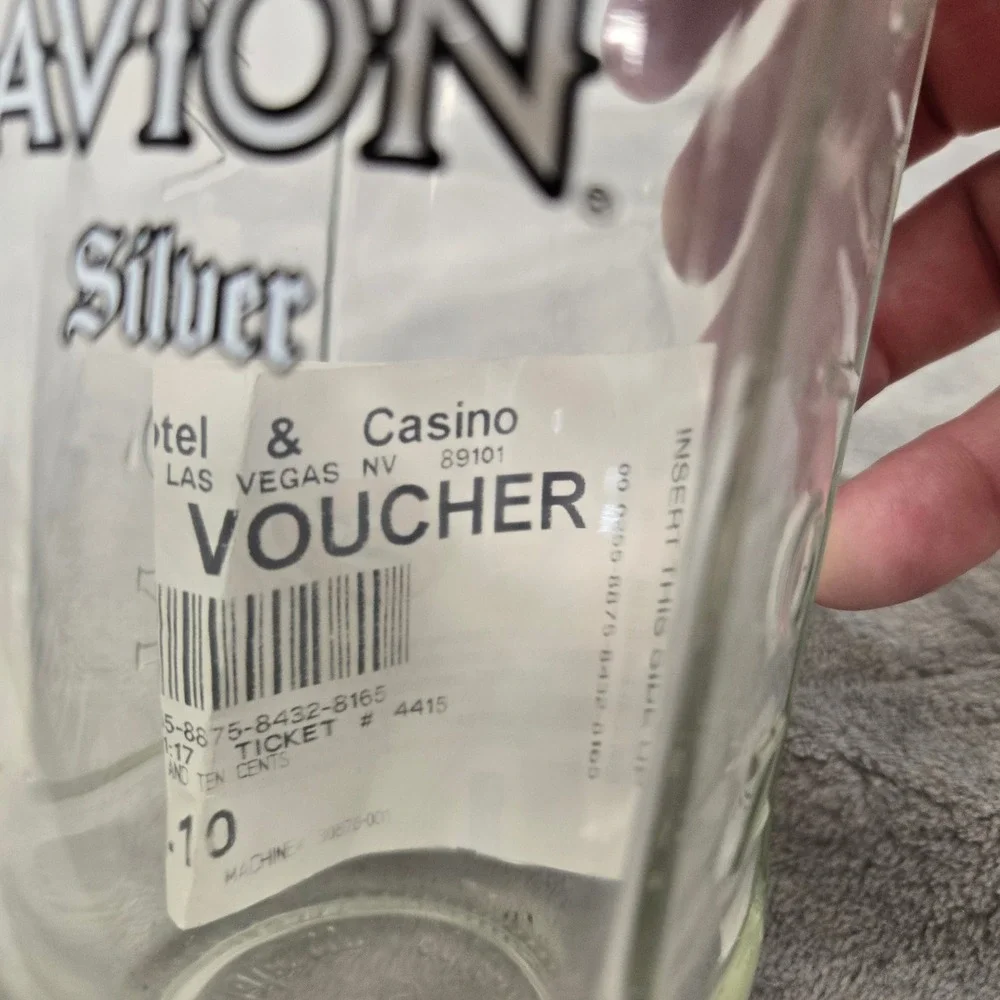 Avion Silver Tequila Glass Bottle Cocktail Shaker Stainless Steel Lid Barware